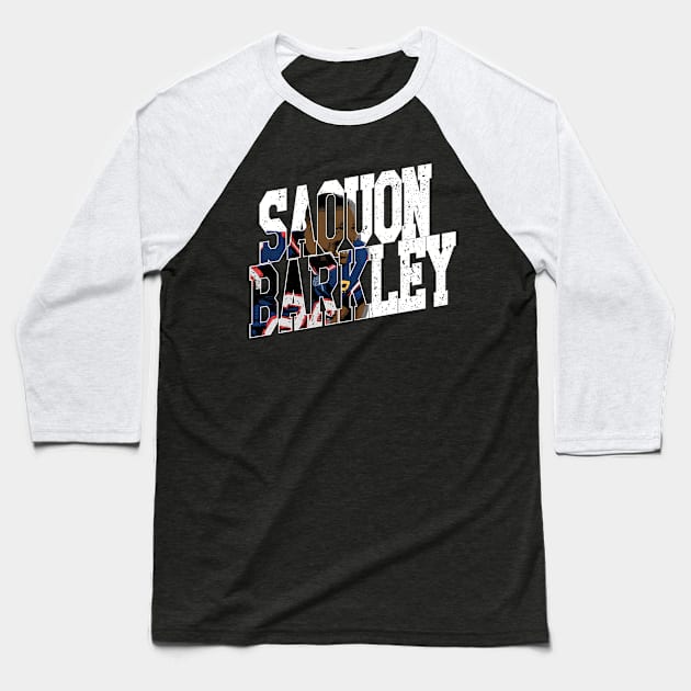 Saquon Barkley Baseball T-Shirt by jerrysanji